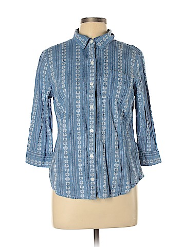 Karen Scott 3/4 Sleeve Button-Down Shirt (view 1)