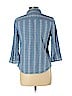 Karen Scott 100% Cotton Blue 3/4 Sleeve Button-Down Shirt Size L (petite) - photo 2