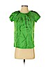 Banana Republic 100% Silk Green Short Sleeve Silk Top Size XXS (petite) - photo 1