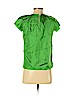 Banana Republic 100% Silk Green Short Sleeve Silk Top Size XXS (petite) - photo 2