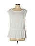 Gap White Short Sleeve Top Size L (petite) - photo 1