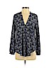 Lush 100% Polyester Blue Long Sleeve Blouse Size S - photo 1