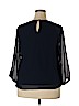 Collective Concepts Blue 3/4 Sleeve Blouse Size XXL - photo 2