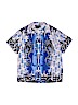 Assorted Brands 100% Polyester Print Blue Short Sleeve Button-Down Shirt Size M (youth) - photo 1
