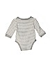 Carter's 100% Cotton Stripes White Long Sleeve Onesie 6-9 MO / 9 MO - photo 2