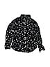 Justice 100% Rayon Black Long Sleeve Button-Down Shirt Size 7 - photo 1