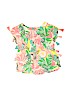 Cat & Jack 100% Rayon Floral White Short Sleeve Blouse Size 3T - photo 1