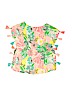 Cat & Jack 100% Rayon Floral White Short Sleeve Blouse Size 3T - photo 2
