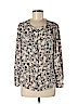 Ann Taylor LOFT 100% Polyester Brown Long Sleeve Blouse Size M (petite) - photo 1