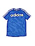Adidas 100% Polyester Graphic Blue Active T-Shirt Size 8 - photo 1