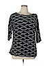 DressBarn 100% Polyester Black 3/4 Sleeve Blouse Size XL - photo 1