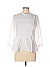 Lucky Brand 100% Cotton White 3/4 Sleeve Blouse Size M - photo 1