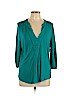 Fenn Wright Manson 100% Rayon Teal 3/4 Sleeve Top Size 1X - photo 1