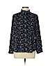 Ann Taylor LOFT 100% Polyester Blue Long Sleeve Blouse Size L (petite) - photo 1
