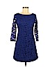 Vince Camuto 100% Polyester Blue Casual Dress Size 4 (petite) - photo 1