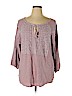 Lucky Brand 100% Cotton Pink 3/4 Sleeve Top Size 1X - photo 1