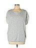 Ann Taylor 100% Cotton Gray Short Sleeve Top Size L - photo 1