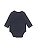 Baby Gap 100% Cotton Graphic Blue Long Sleeve Onesie Size 3-6 mo - photo 2