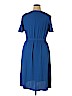 Ann Taylor 100% Polyester Blue Casual Dress Size 14 (petite) - photo 2