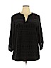 New Directions 100% Polyester Black 3/4 Sleeve Blouse Size XL - photo 1