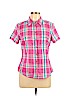 H&M L.O.G.G. 100% Cotton Pink Short Sleeve Button-Down Shirt Size 12 - photo 1