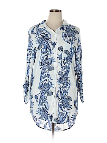 Boohoo Boutique 3/4 Sleeve Button-Down Shirt (view 1)