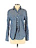 Ann Taylor LOFT 100% Cotton Blue Long Sleeve Blouse Size M - photo 1
