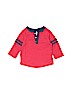 Hanna Andersson 100% Cotton Red Long Sleeve Henley Size 60 cm / US 3-6 MO - photo 1