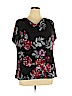 Dana Buchman 100% Polyester Black Short Sleeve Blouse Size 1X - photo 1