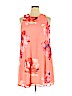 Calvin Klein 100% Polyester Pink Casual Dress Size 14 - photo 1
