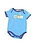 Small Wonders 100% Cotton Blue Short Sleeve Onesie Size 6-9 mo - photo 1