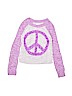 Justice Graphic Purple Pullover Sweater Size 6 - photo 1
