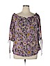 Renee C. 100% Polyester Purple 3/4 Sleeve Blouse Size XL - photo 1