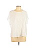 Banana Republic 100% Polyester White Short Sleeve Blouse Size L - photo 1