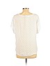 Banana Republic 100% Polyester White Short Sleeve Blouse Size L - photo 2