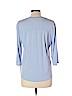 Ellen Tracy Blue 3/4 Sleeve Blouse Size L - photo 2