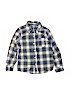 OshKosh B'gosh 100% Cotton Checkered-gingham Blue Long Sleeve Button-Down Shirt Size 6 - photo 1