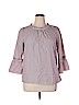Talbots 100% Cotton Burgundy 3/4 Sleeve Blouse Size XL - photo 1