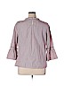 Talbots 100% Cotton Burgundy 3/4 Sleeve Blouse Size XL - photo 2