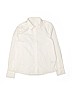 H&M Solid White Long Sleeve Button-Down Shirt Size 9 - 10 - photo 1