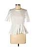 Veronica Beard White Short Sleeve Blouse Size 6 - photo 1