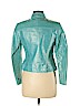 Lafayette 148 New York 100% Leather Blue Leather Jacket Size 6 (petite) - photo 2