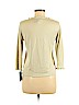 August Silk 100% Silk Green 3/4 Sleeve Silk Top Size M - photo 2