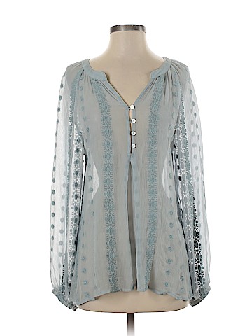Sundance Long Sleeve Silk Top (view 1)
