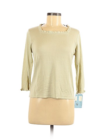 August Silk 3/4 Sleeve Silk Top (view 1)