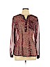 Liz Claiborne 100% Polyester Burgundy Long Sleeve Blouse Size L (petite) - photo 1