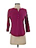 Chaps Pink 3/4 Sleeve Henley Size M (petite) - photo 1