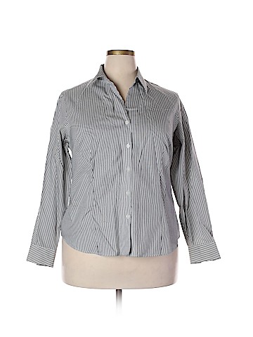 Jones New York Signature Long Sleeve Button-Down Shirt (view 1)