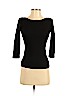 Ann Taylor 100% Cotton Black 3/4 Sleeve Top Size XS (petite) - photo 1