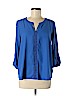 Dana Buchman 100% Polyester Blue 3/4 Sleeve Blouse Size M - photo 1